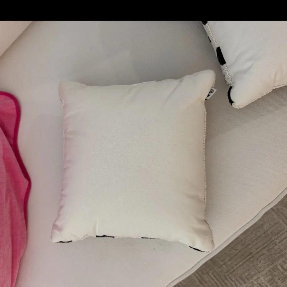 Set of 2 Kate Spade x Target Polka dot black and cream beaded accent pillows